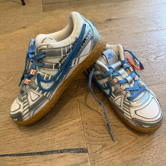 OFF-white Nike blue and neon orange DUNK SNEAKERS - Picture 3 of 11